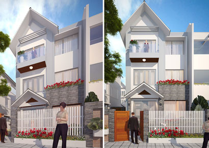 Cải tạo thiết kế nhà phố 3 tầng hiện đại tại khu sinh thái Vincom Village - Gia Lâm - Hà Nội