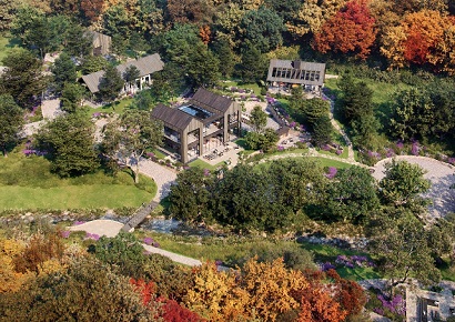 Mẫu biệt thự nhà vườn phong cách Châu Âu tuyệt đẹp bên sườn núi