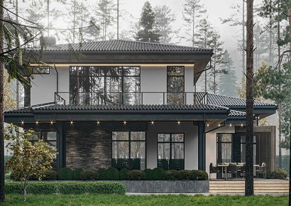 Mẫu thiết kế biệt thự hiện đại 2 tầng phong cách Nhật Bản diện tích 626m2