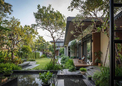 Mẫu biệt thự nhà vườn 2 tầng kiểu Nhật đẹp tinh tế cho 3 thế hệ sống chung