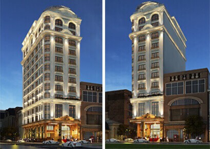 Thiết kế khách sạn kiểu Pháp 3 sao mặt tiền 10m tại Cửa Lò