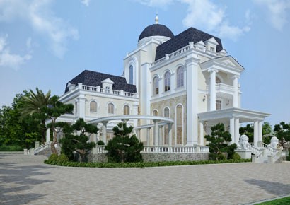 Vẻ đẹp của mẫu thiết kế biệt thự kiểu Pháp 5 tầng tại Ninh Bình