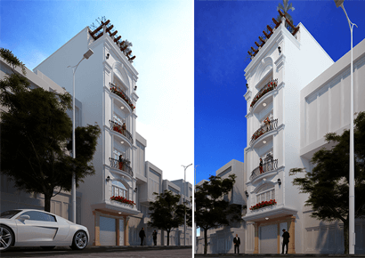 Thiết kế nhà phố đẹp, nội thất sang trọng và hiện đại theo phong cách Pháp