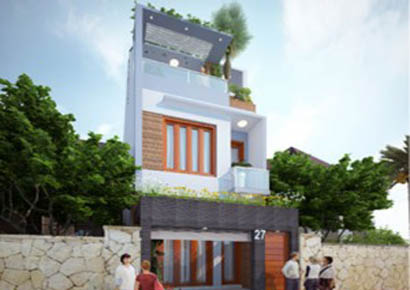 Thiết kế nhà phố 3 tầng hiện đại trên mặt bằng 80m2