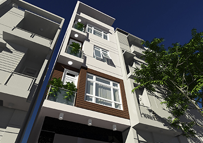 Thiết kế nhà phố mặt tiền 4m sâu 6m hiện đại