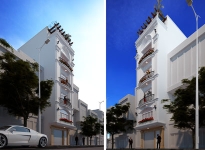 Thiết kế nhà phố cổ điển kiểu Pháp sang trọng