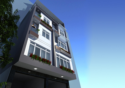 Mẫu nhà phố 5 tầng phong cách hiện đại