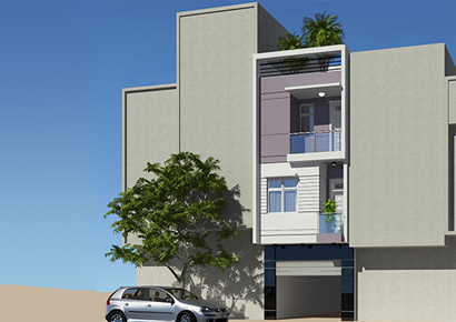 Thiết kế nhà phố hiên đại 3 tầng phong cách hiện đại
