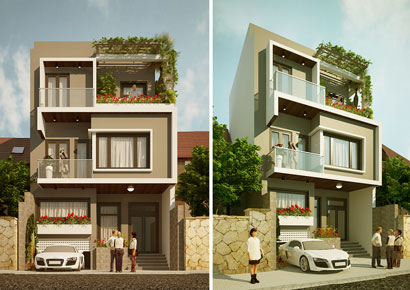 Thiết kế nhà phố 3 tầng sang trọng, đẳng cấp tại Đông Anh