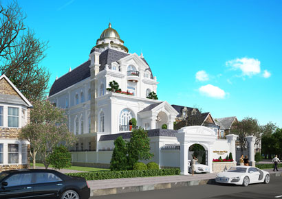 Mẫu thiết kế biệt thự kiểu Pháp sang trong tại thủ đô Hà Nội