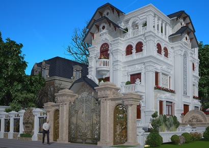 Mẫu thiết kế biệt thự kiểu Pháp Hoa Phương Villa tại Tuyên Quang