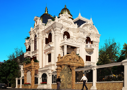 Thiết kế biệt thự kiểu Pháp 600m2 tại Bắc Ninh