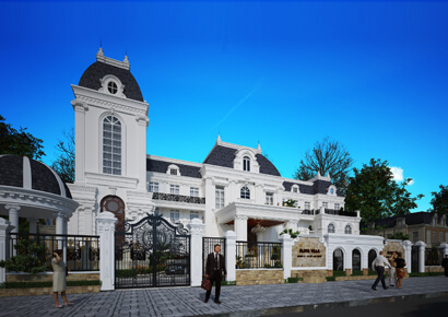 Thiết kế biệt thự kiểu Pháp 2,5 tầng siêu ấn tượng tại Sài Gòn