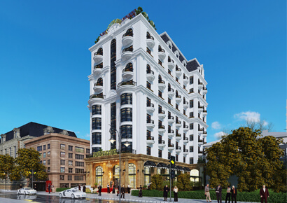 Thiết kế khách sạn kiểu Pháp Vicoteccons 3 sao 10 tầng