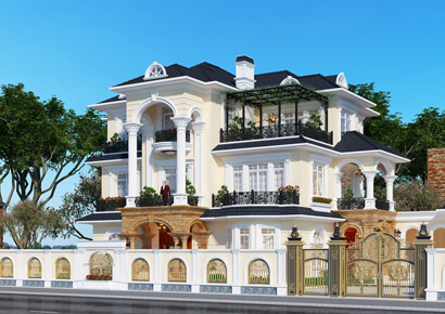 Tổng hợp những mẫu thiết kế biệt thự tân cổ điển cao cấp của AciHome