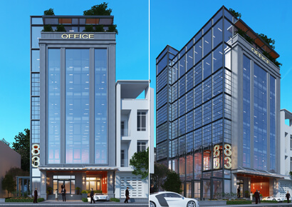 Thiết kế khách sạn hiện đại 7 tầng - Building Office 7 floors