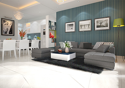 Thiết kế nội thất nhà phố hiện đại sang trọng với gam màu nhẹ