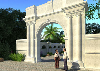 Thiết kế cổng dinh thự kiểu pháp đẹp