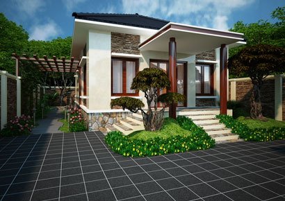 Thiết kế biệt thự nhà vườn 2 tầng phong cách hiện đại