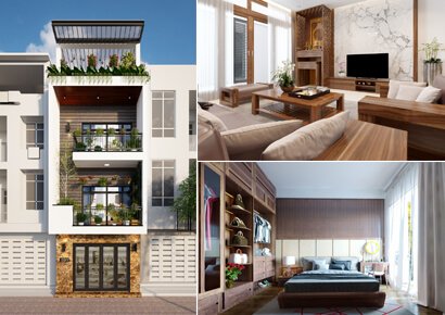 Mẫu thiết kế nhà phố hiện đại số nhà 591 tại Ninh Hiệp Tp. Bắc Ninh