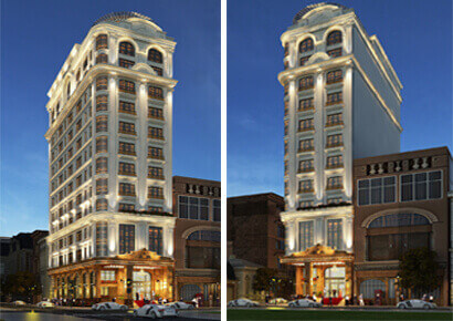 Thiết kế khách sạn kiểu Pháp 3 sao mặt tiền 10m tại Cửa Lò