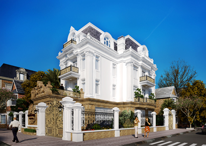 Cải tạo biệt thự theo kiến trúc Pháp 120m2 tại Quận Long Biên