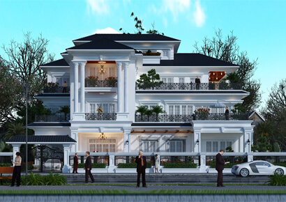Mẫu thiết kế biệt thự tân cổ điển tại Huyện Vĩnh Yên tỉnh Vĩnh Phúc