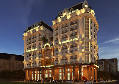 Mẫu thiết kế khách sạn kiểu Pháp song lập tại khu du lịch Biển Hải Hòa Thanh Hóa