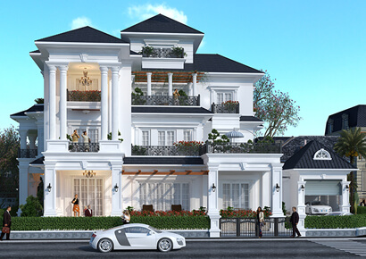 Thiết kế biệt thự tân cổ điển Pháp tại Yên Thủy Hòa Bình