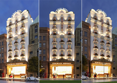 Thiết kế khách sạn cổ điển 9 tầng CiCiLiAn tại Quận 1 tp Hồ Chí Minh