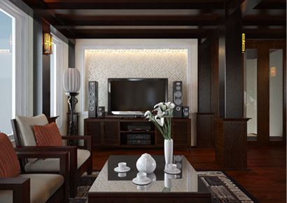 Thiết kế nội thất biệt thự Á Đông tại Tây Hồ Hà Nội