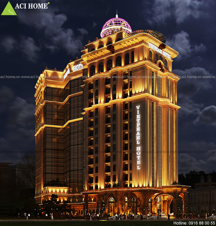 Mẫu khách sạn nghỉ dưỡng kiến trúc Pháp đẹp tại thành phố Vũng Tàu