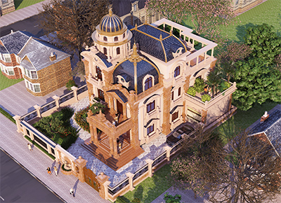 Những mẫu biệt thự kiểu Pháp chữ L đẹp