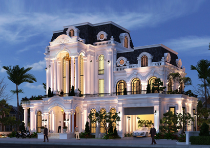 Thiết kế biệt thự Pháp 295m2 x 3 tầng tại Hạ Long