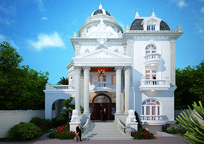Thiết kế biệt thự kiểu Pháp tại Vũng Tàu phong các cổ điển