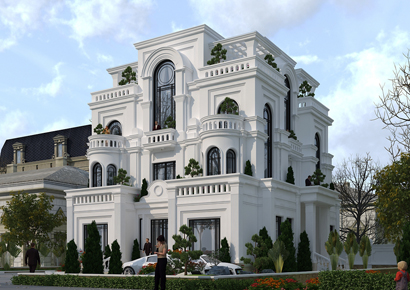 Thiết kế lâu đài biệt thự kiểu Pháp 3 tầng tại Lạng Sơn