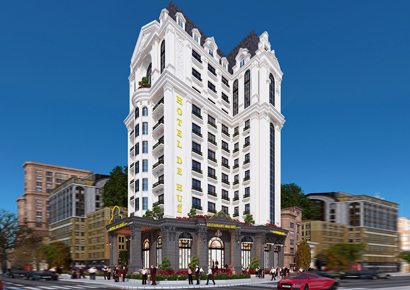 Thiết kế khách sạn mặt tiền 15m 4 sao tại tp. Huế