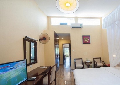 Trang thiết bị buồng phòng tại Resort được bố trí thế nào?
