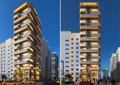 11+ Mẫu thiết kế khách sạn 2, 3 mặt tiền độc đáo & hút khách